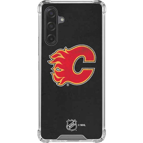 NHL Calgary Flames Distressed Galaxy A17 Clear Case