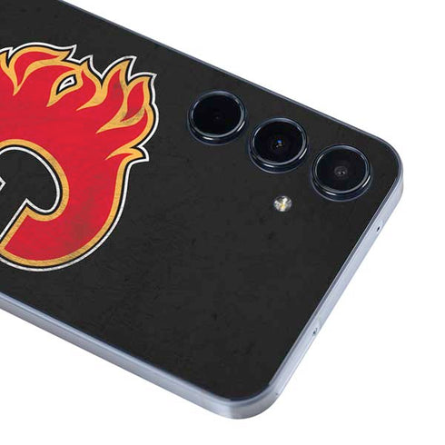 NHL Calgary Flames Distressed Galaxy A35 5G Skin