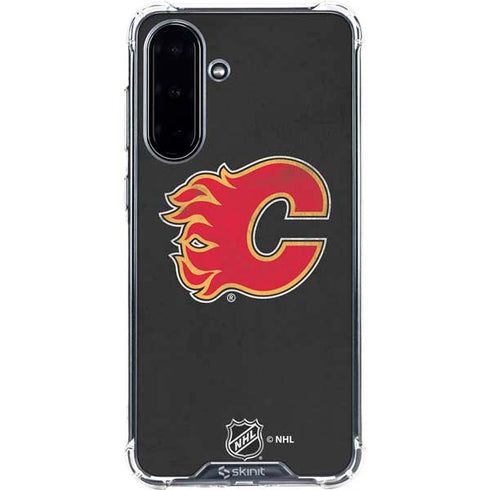NHL Calgary Flames Distressed Galaxy A36 5G Clear Case