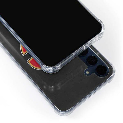 NHL Calgary Flames Distressed Galaxy A55 5G Clear Case