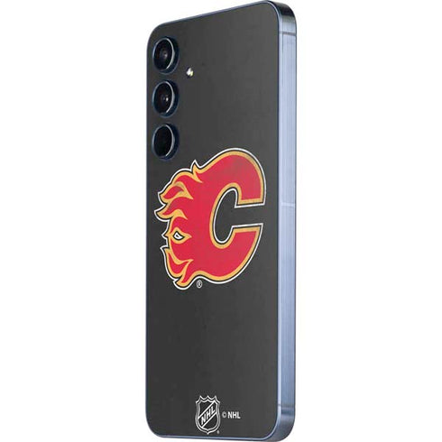NHL Calgary Flames Distressed Galaxy A55 5G Skin