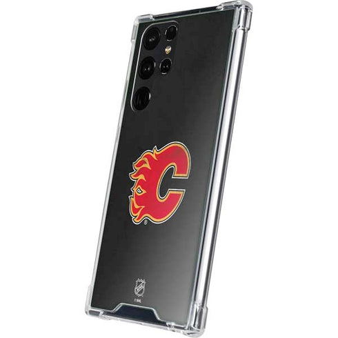 NHL Calgary Flames Distressed Galaxy S23 Ultra Clear Case