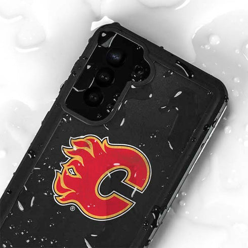 NHL Calgary Flames Distressed Galaxy S24 Plus Waterproof Case