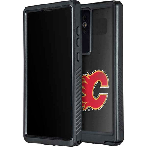 NHL Calgary Flames Distressed Galaxy S24 Ultra Waterproof Case