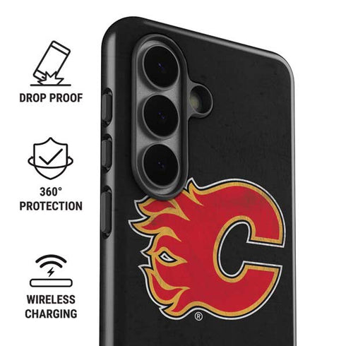NHL Calgary Flames Distressed Galaxy S26 Impact Case