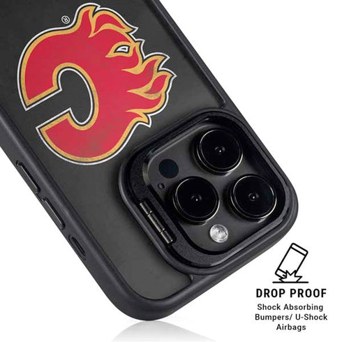 NHL Calgary Flames Distressed iPhone 13 Pro Kickstand Case