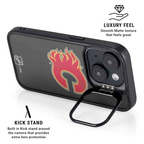 NHL Calgary Flames Distressed iPhone 15 Plus Kickstand Case