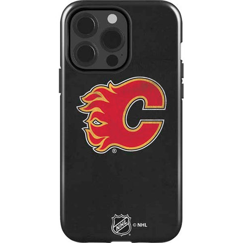 NHL Calgary Flames Distressed iPhone 15 Pro Impact Case