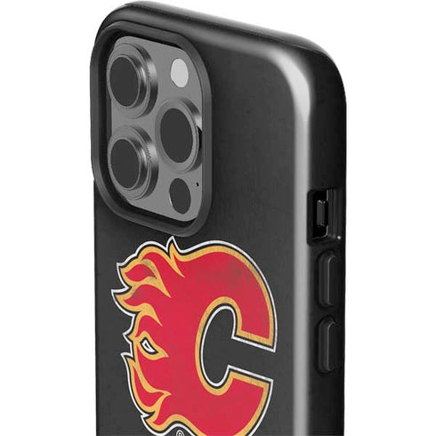NHL Calgary Flames Distressed iPhone 15 Pro Impact Case