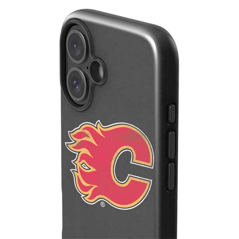 NHL Calgary Flames Distressed iPhone 16 Impact Case