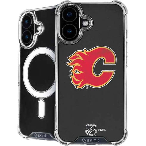 NHL Calgary Flames Distressed iPhone 16 MagSafe Case