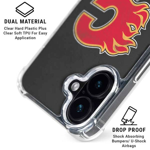 NHL Calgary Flames Distressed iPhone 16 MagSafe Case