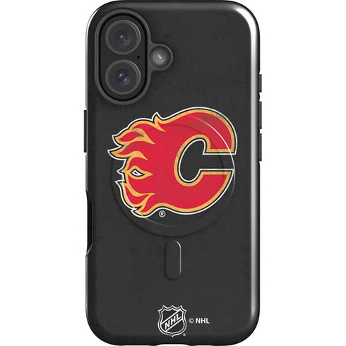NHL Calgary Flames Distressed iPhone 16 Magsafe Impact Case