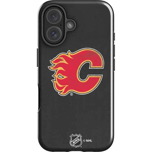 NHL Calgary Flames Distressed iPhone 16 Plus Impact Case