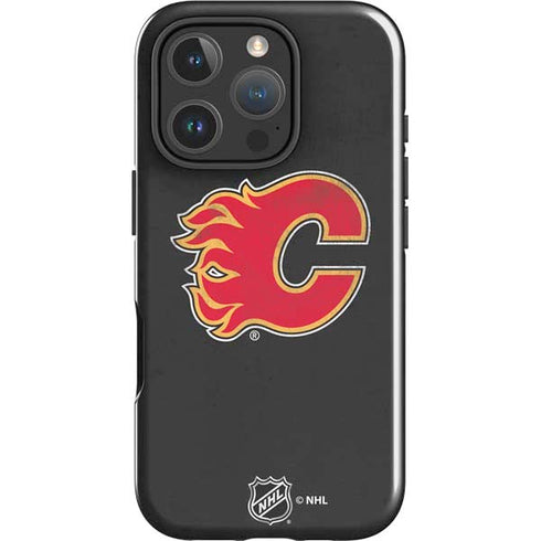 NHL Calgary Flames Distressed iPhone 16 Pro Max Impact Case