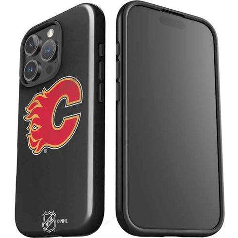 NHL Calgary Flames Distressed iPhone 16 Pro Max Impact Case