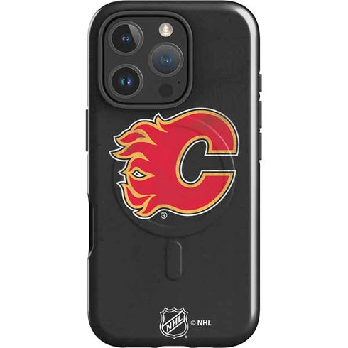 NHL Calgary Flames Distressed iPhone 16 Pro Max Magsafe Impact Case