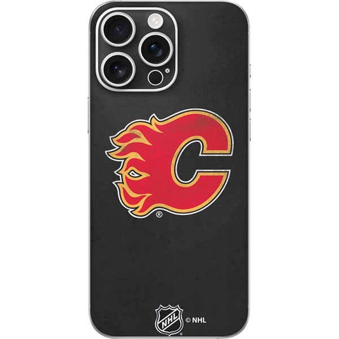 NHL Calgary Flames Distressed iPhone 16 Pro Max Skin