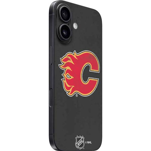 NHL Calgary Flames Distressed iPhone 16 Skin