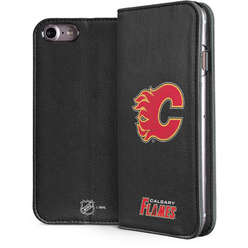 NHL Calgary Flames Distressed iPhone 8 Folio Case