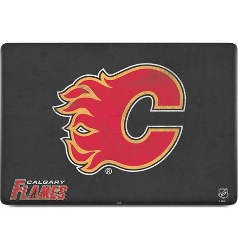 NHL Calgary Flames Distressed MacBook Skins