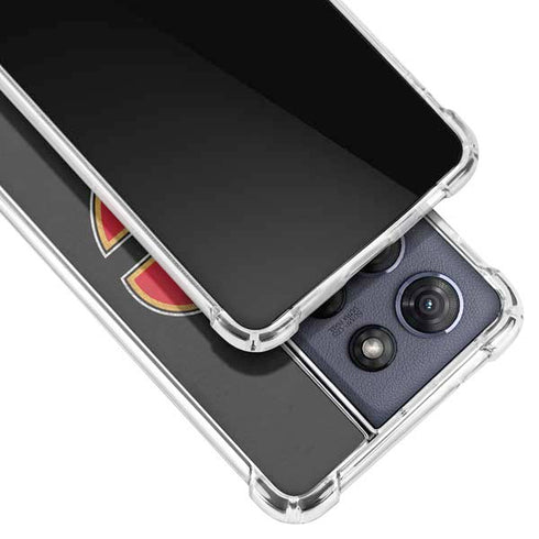 NHL Calgary Flames Distressed Moto G 5G (2025) Clear Case