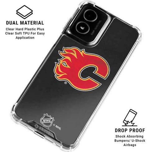 NHL Calgary Flames Distressed Moto G Power 5G (2024) Clear Case
