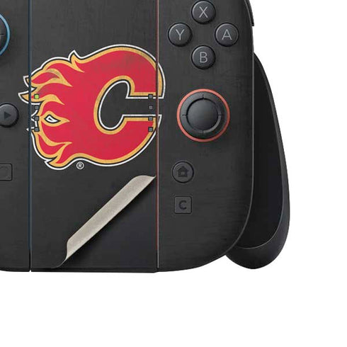 NHL Calgary Flames Distressed Nintendo Switch 2 (2025) Joy-Con Controller Skin