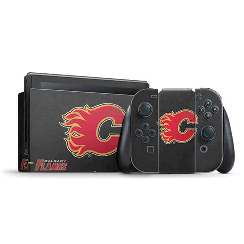 NHL Calgary Flames Distressed Nintendo Skins