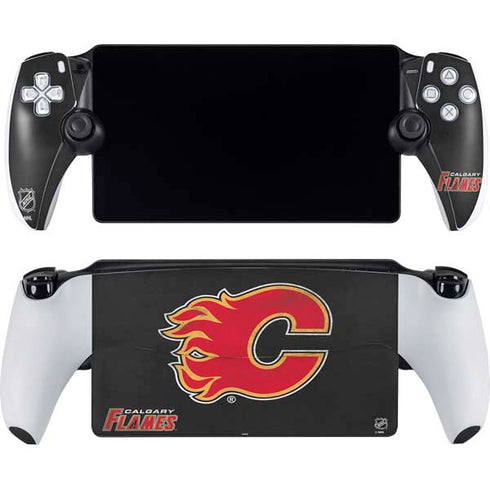 NHL Calgary Flames Distressed PlayStation Portal Remote Player Skin