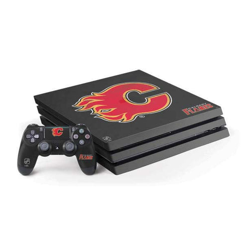 NHL Calgary Flames Distressed PlayStation PS4 Skins
