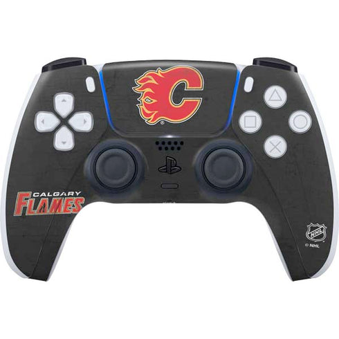 NHL Calgary Flames Distressed PlayStation PS5 Skins
