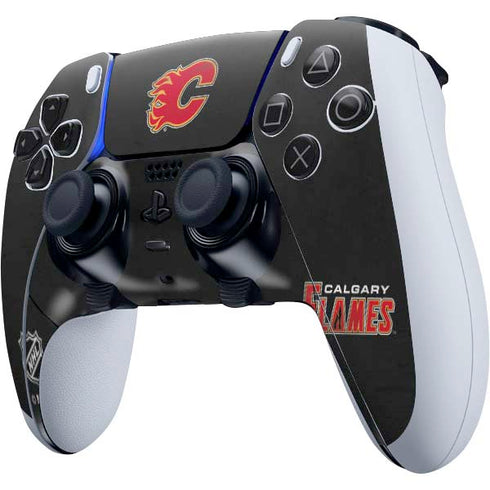 NHL Calgary Flames Distressed PS5 DualSense Edge Pro Controller Skin