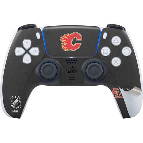 NHL Calgary Flames Distressed PS5 Pro Bundle Skin