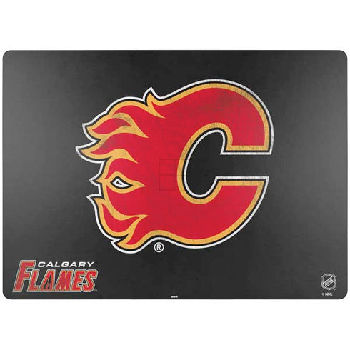 NHL Calgary Flames Distressed Surface Laptop 7 15in Skin