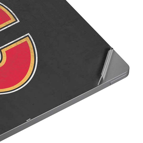 NHL Calgary Flames Distressed Laptop Skins