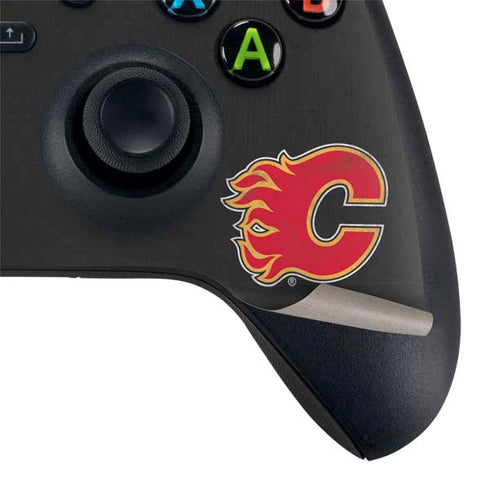 NHL Calgary Flames Distressed XBox Series X Digital Edition Bundle Skin