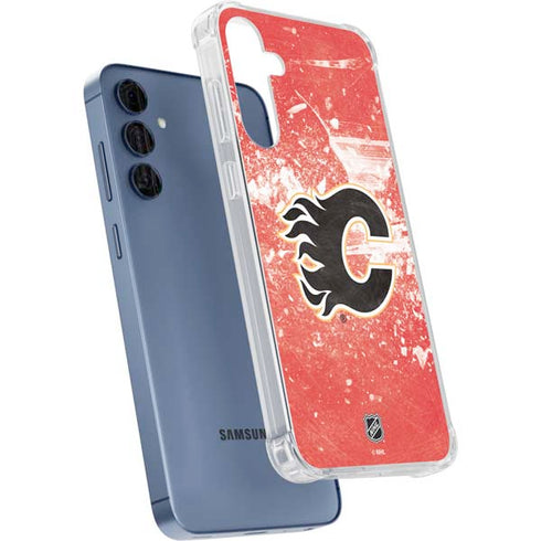 NHL Calgary Flames Frozen Galaxy A35 5G Clear Case