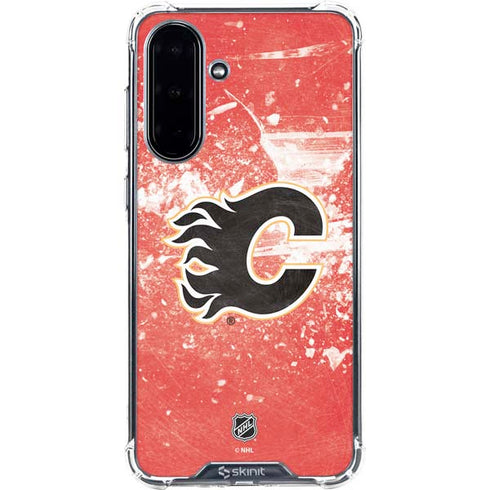 NHL Calgary Flames Frozen Galaxy A36 5G Clear Case