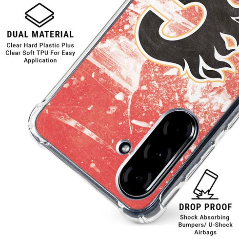 NHL Calgary Flames Frozen Galaxy A36 5G Clear Case