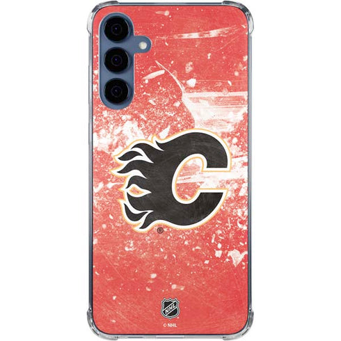 NHL Calgary Flames Frozen Galaxy A55 5G Clear Case