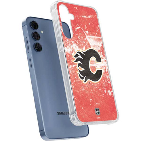 NHL Calgary Flames Frozen Galaxy A55 5G Clear Case