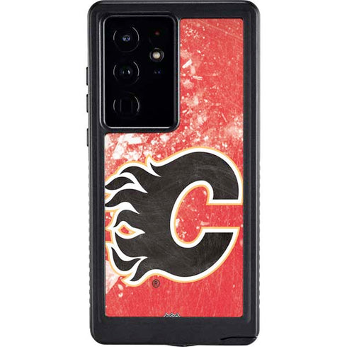 NHL Calgary Flames Frozen Galaxy S24 Ultra Waterproof Case