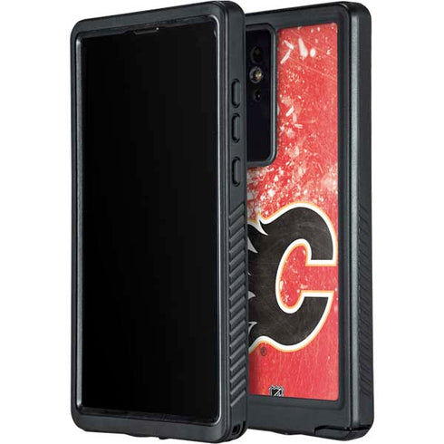 NHL Calgary Flames Frozen Galaxy S24 Ultra Waterproof Case