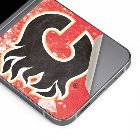NHL Calgary Flames Frozen Galaxy Z Flip6 Skin