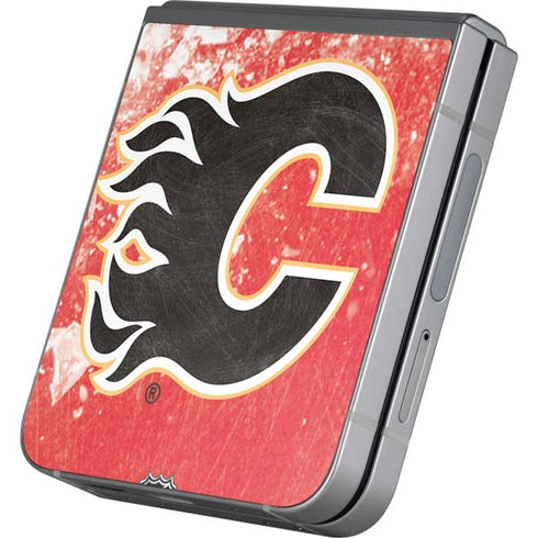 NHL Calgary Flames Frozen Galaxy Z Flip6 Skin