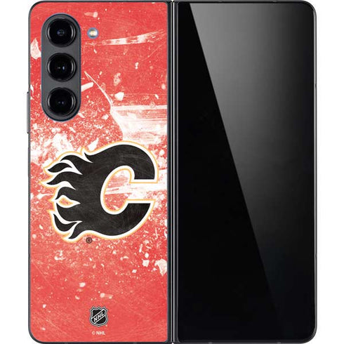 NHL Calgary Flames Frozen Galaxy Z Fold5 5G Skin