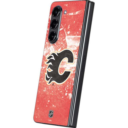 NHL Calgary Flames Frozen Galaxy Z Fold5 5G Skin