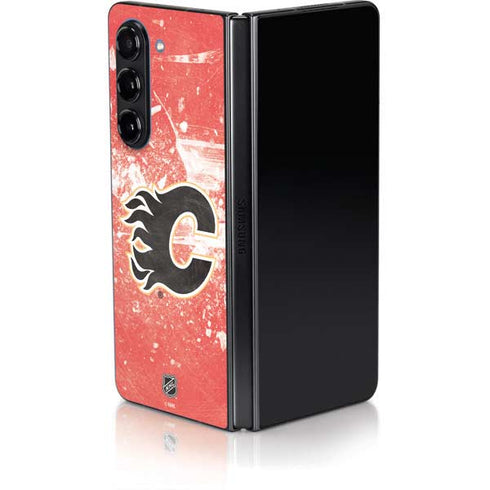 NHL Calgary Flames Frozen Galaxy Z Fold5 5G Skin