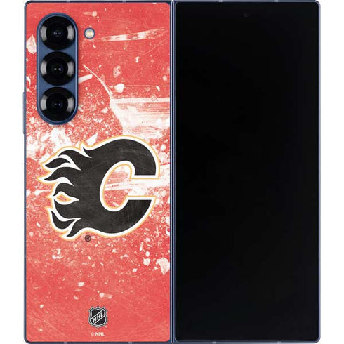 NHL Calgary Flames Frozen Galaxy Z Fold6 Skin